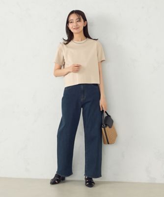 ボックスシルエット　クロップド丈　Ｔシャツ（１２６０ＣＫ０１）