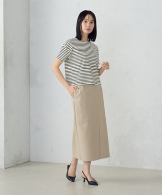 ボックスシルエット　クロップ丈ボーダーＴシャツ（１２６０ＣＫ０２）
