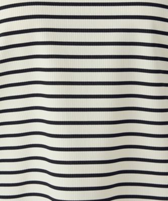 ボックスシルエット　クロップ丈ボーダーＴシャツ（１２６０ＣＫ０２）