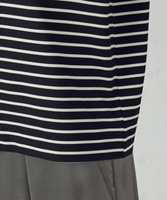 ボックスシルエット　クロップ丈ボーダーＴシャツ（１２６０ＣＫ０２）