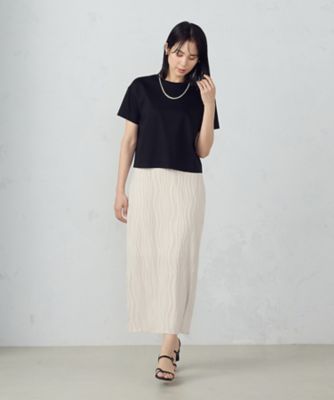 ボックスシルエット　クロップド丈　Ｔシャツ（１２６０ＣＭ０１）