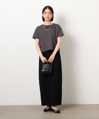 ボックスシルエット　クロップド丈　Ｔシャツ（１２６０ＣＭ０１）