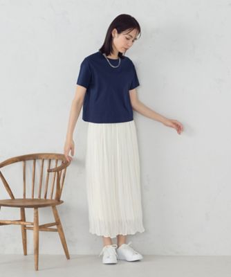 ボックスシルエット　クロップド丈　Ｔシャツ（１２６０ＣＭ０１）