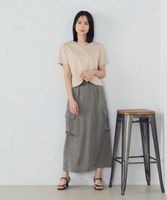 ボックスシルエット　クロップド丈　Ｔシャツ（１２６０ＣＭ０１）