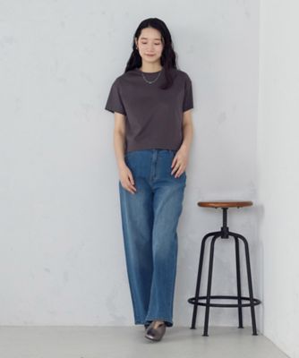 ボックスシルエット クロップド丈Tシャツ（1260CO02