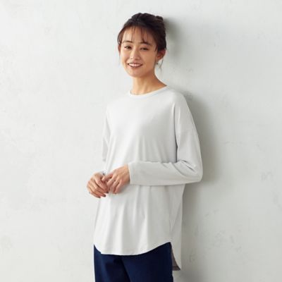 スリット入り　長袖Ｔシャツ（１２６０ＣＹ０１）