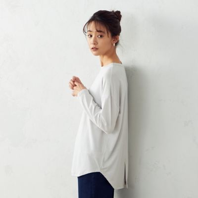 スリット入り　長袖Ｔシャツ（１２６０ＣＹ０１）