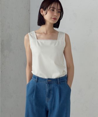 ＜COMME CA ISM (Women)＞２ＷＡＹスクエア　ネックタンクトップ（１２６３ＣＯ０２）