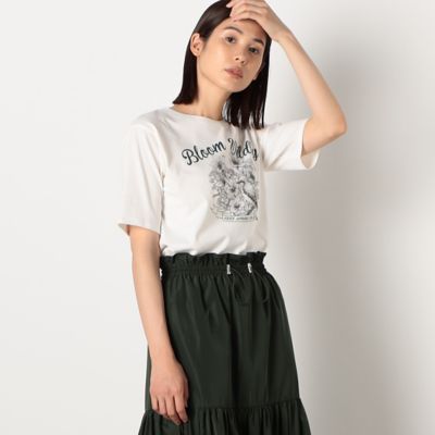 ＜COMME CA ISM (Women)＞ヴィンテージ風　５分袖プリントＴシャツ（１２６４ＣＥ０２）