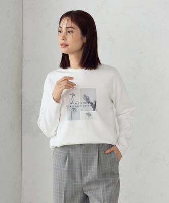 フラワープリント　Ｔシャツ（長袖）（１２６４ＣＫ０９）
