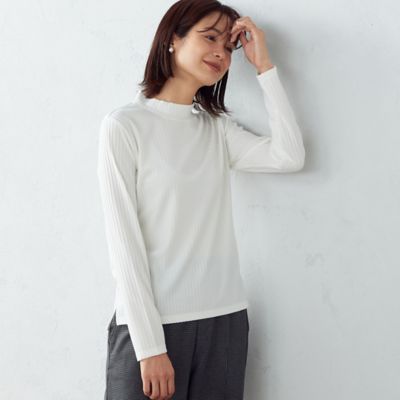 ＜COMME CA ISM (Women)＞テレコ　ハイネックＴシャツ（１２６８ＣＡ１５）