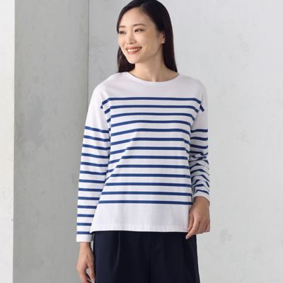パネルボーダー　ロングＴシャツ（１２６８ＣＣ０４）