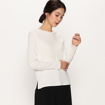 ＜COMME CA ISM (Women)＞前後２ｗａｙ　リブ　ロングスリーブＴシャツ（１２６８ＣＥ１９）