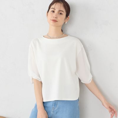 ＜COMME CA ISM (Women)＞デザインスリーブ　カットソー（１２６８ＣＧ１１）