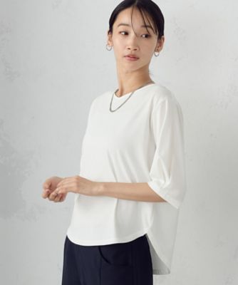 ＜COMME CA ISM (Women)＞Ｖネック　デザインスリーブ　カットソー（１２６８ＣＩ０４）