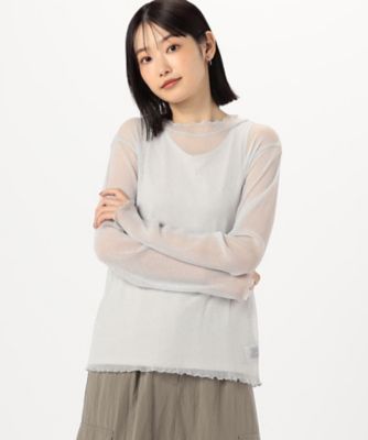 ＜COMME CA ISM (Women)＞シアーラメ　カットソー（長袖）（１２６８ＣＩ０９）