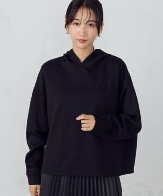 ロゴ刺繍 オーバーサイズ ダンボールニット パーカー