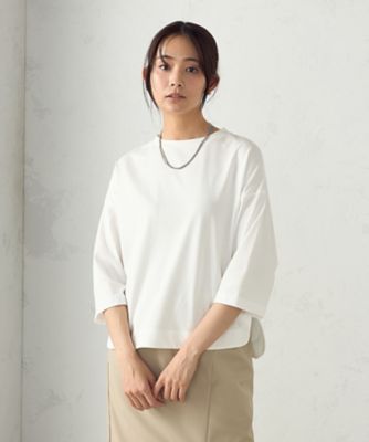 COMME CA ISM (Women)/コムサ　イズム ７分袖シンプルカットソー（１２６８ＣＫ１０）