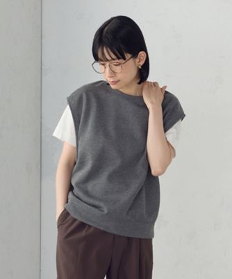icecream グレー スウェットベスト ラメ スウェット ベスト（1268CM04） | COMME CA ISM