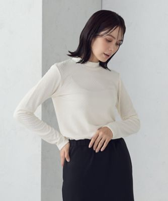 ＜COMME CA ISM (Women)＞プチハイネック　ロングＴシャツ（１２６８ＣＭ１３）