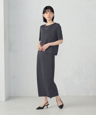 ジャカードプリーツ ベーシックTシャツ ／ セットアップ対応（1268CM15） | COMME CA ISM (Women)/コムサ イズム ...