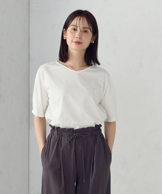 ＜COMME CA ISM (Women)＞【接触冷感】スリーブデザイン　カットソー（１２６８ＣＭ１７）