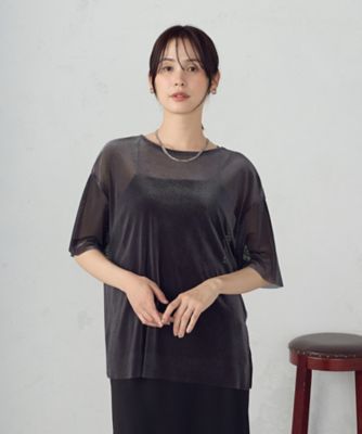 ＜COMME CA ISM (Women)＞シアーベロア　Ｔシャツ（１２６８ＣＭ１８）