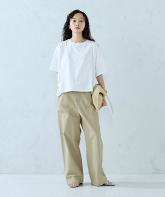 ドゥロワー アシンメトリーコットンTシャツ ペプラム ギャザー 洗える ドゥロワー アシンメトリーコットンTシャツ ペプラム ギャザー 洗える