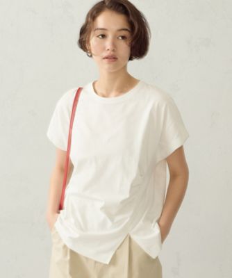 接触冷感】アシンメトリータックTシャツ（1268CQ02） | COMME