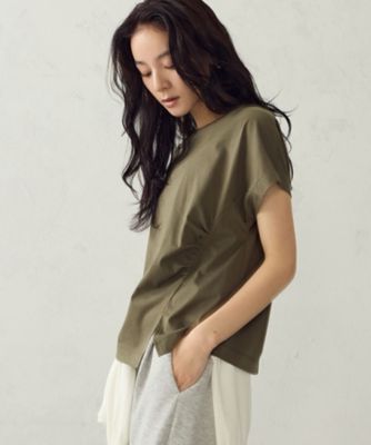 接触冷感】アシンメトリータックTシャツ（1268CQ02） | COMME