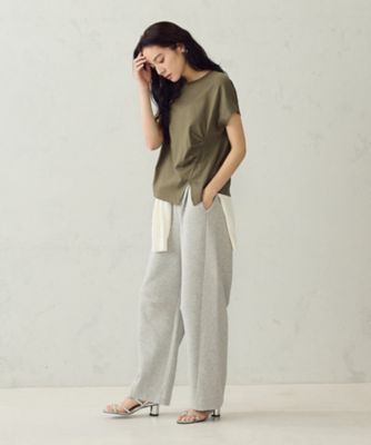 接触冷感】アシンメトリータックTシャツ（1268CQ02） | COMME