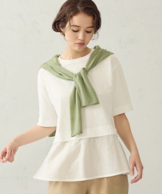 COMME CA ISM (Women)/コムサ　イズム 切り替え　コンビＴシャツ（１２６８ＣＱ１０）