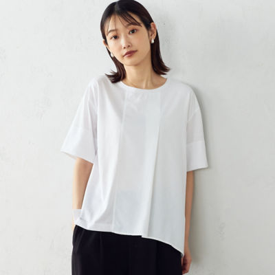 ＜COMME CA ISM (Women)＞アシンメトリー　Ｔシャツ（１２６８ＣＹ３１）