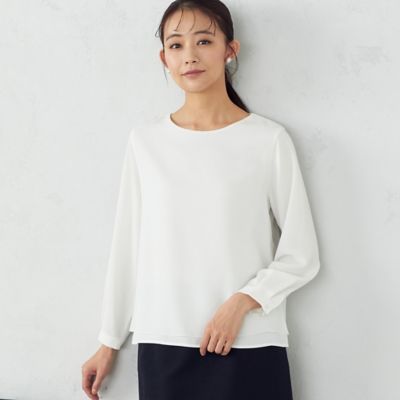 ＜三越伊勢丹/公式＞ COMME CA ISM (Women)/コムサ イズム レイヤード風ブラウス シロ トップス【三越伊勢丹/公式】