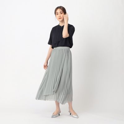 212ライマージュレディース半袖ブラウス ラッフルカラー半袖ブラウス[品番：AMTW0004031]｜JUNOAH