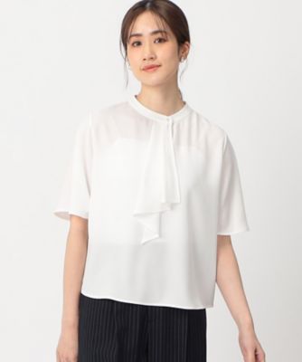 ＜COMME CA ISM (Women)＞ボウタイ風　半袖ブラウス（１２６９ＣＩ０５）