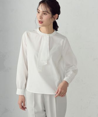 ＜COMME CA ISM (Women)＞【宮城舞さん着用】ボウタイ風　ブラウス（１２６９ＣＯ０２）