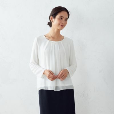 ＜COMME CA ISM (Women)＞アクセサリー付き　ブラウス（１２６９ＣＹ０２）