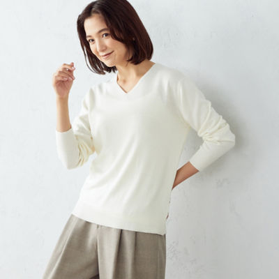 ＜COMME CA ISM (Women)＞Ｖネックニット（１２７０ＫＡ０２）