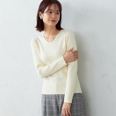 ＜COMME CA ISM (Women)＞Ｖネックニット（１２７４ＫＡ０２）