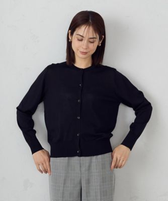【ウォッシャブル】ＵＶカット　ベーシック　クルーネックカーディガン（１２７４ＫＫ０１）