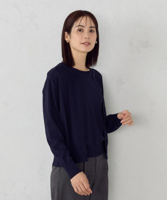 【ウォッシャブル】ＵＶカット　ベーシック　クルーネックカーディガン（１２７４ＫＫ０１）
