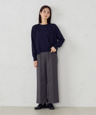 【ウォッシャブル】ＵＶカット　ベーシック　クルーネックカーディガン（１２７４ＫＫ０１）