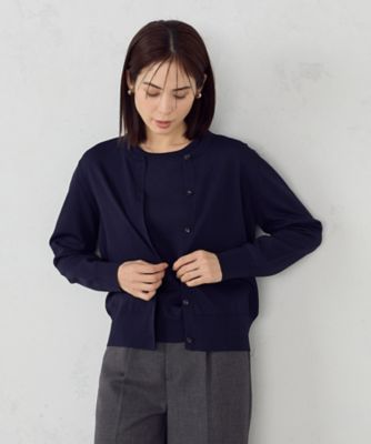 【ウォッシャブル】ＵＶカット　ベーシック　クルーネックカーディガン（１２７４ＫＫ０１）