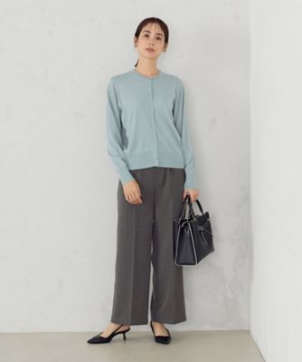 【ウォッシャブル】ＵＶカット　ベーシック　クルーネックカーディガン（１２７４ＫＫ０１）
