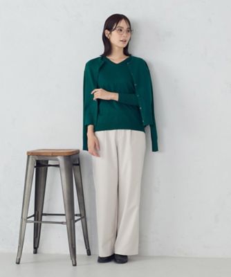 マシンウォッシャブル】ベーシックVネックニット（1274KM02