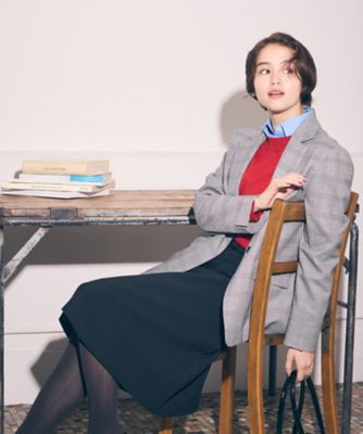 ウォッシャブル】ベーシック 袖ボタンニット（1274KM04