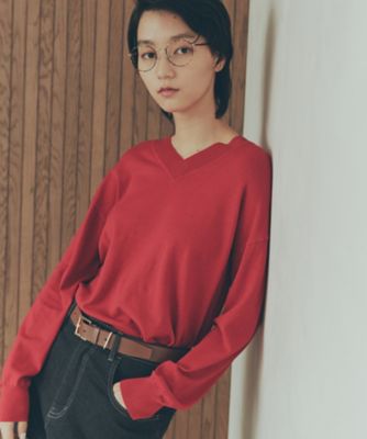 ウォッシャブル】ベーシック Vネックオーバーサイズニット