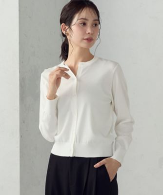＜COMME CA ISM (Women)＞【ＵＶカット・ウォッシャブル】ベーシック　クルーネックカーディガン（１２７４ＫＯ０１）