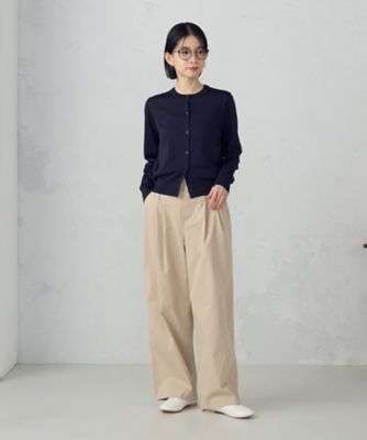 【✳ココア✳】 UVカット・ウォッシャブル】ベーシック クルーネックカーディガン